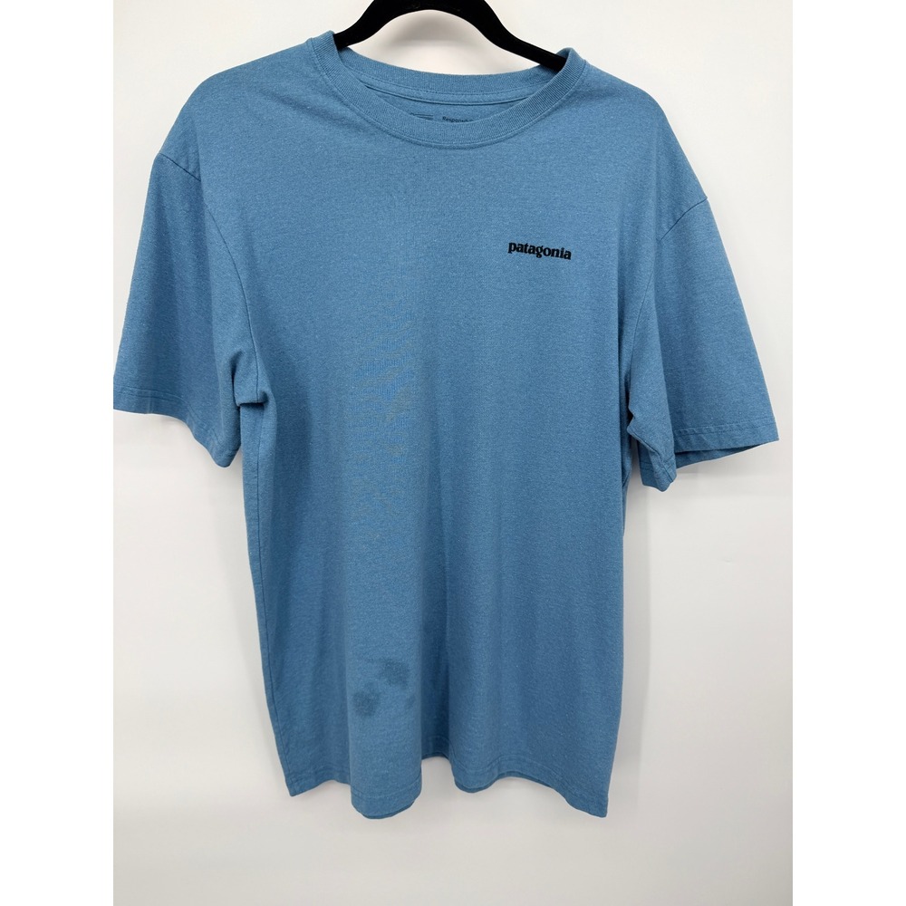 Patagonia T-Shirt Mens Medium Blue Good Responsibili-Tee P-6 Logo STY39174SP19